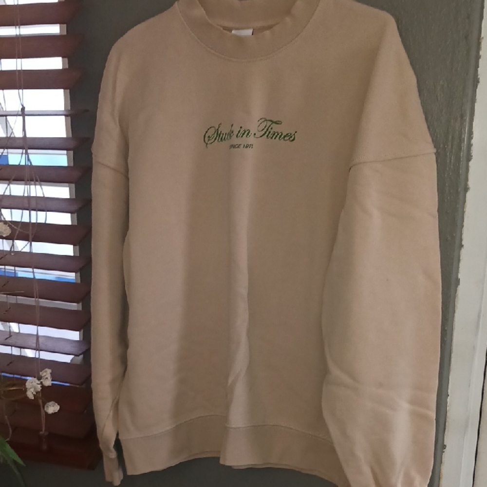 Zara Beige Crewneck Men's Sweater